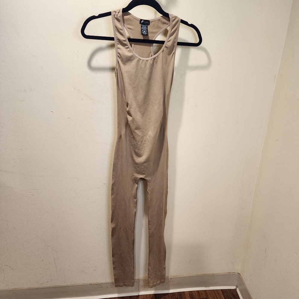 FORNIA Tan Sleeveless  One Piece Onessi  Jumpsuit One Size